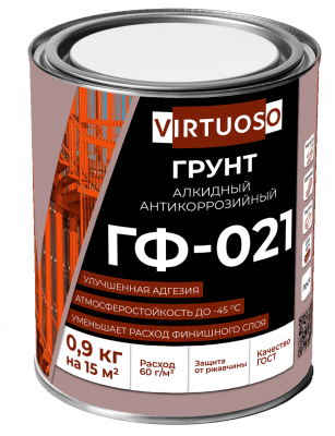 Грунтовка по металлу алкидная ГФ-021 VIRTUOSO ГОСТ
